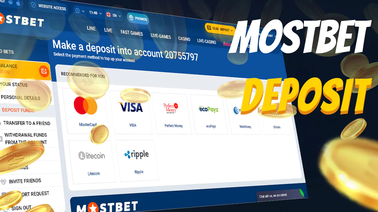 mostbet deposit.